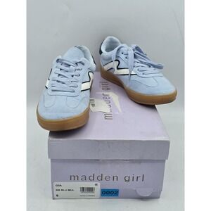 Madden Girl Women's Giia Lace-Up Low-Top Sneakers Blue Multi - Sz‎ 6